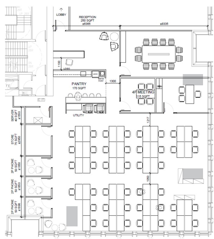 Layout plans of newly fitted units5000sf--the-bay-hub
